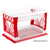 Сушилка для посуды Альтернатива Мечта хозяйки №2 М1173 (бело-красный)