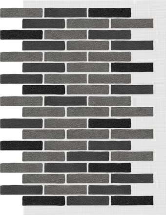 Декоративный кирпич АМК Клинкер микс № 241 (темно-серый микс)