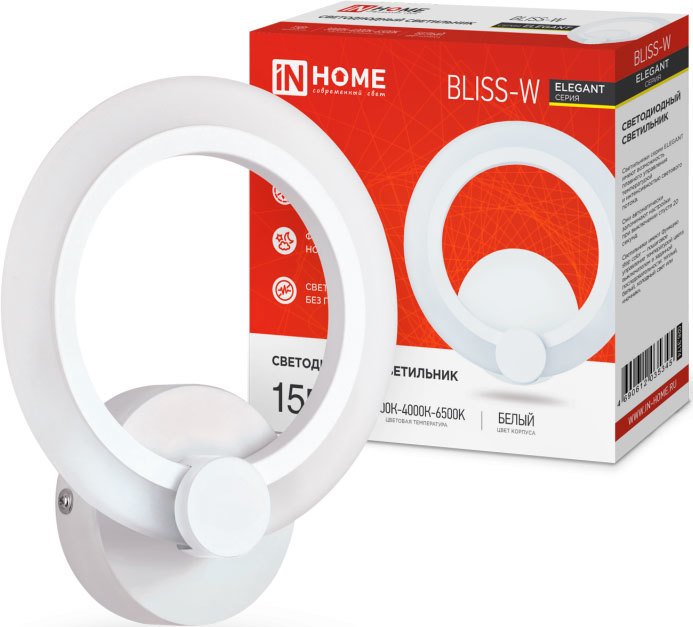 

Бра In Home Elegant Bliss-15W 15Вт 230В 3000-4000-6500K 1050Лм Step Color 4690612035345 (белый)