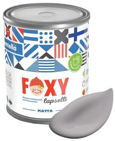 

Краска Finntella Foxy Lapselli Matte Pikku F-50-1-1-FL203 0.9 л (фиолетовый (лиловый)/серый)