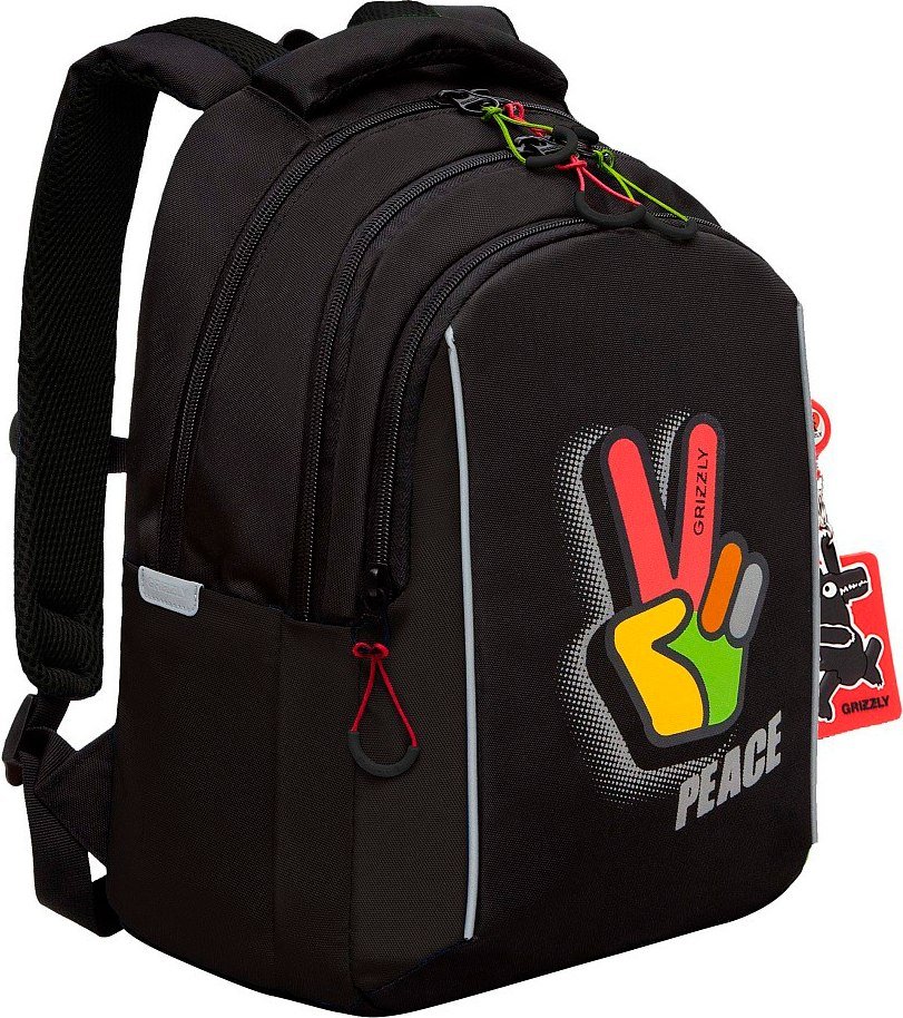 

Школьный рюкзак Grizzly RB-452-4f (черный)