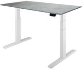 Unique Ergo Desk 1380x800x18мм (бетон Чикаго светло-серый/белый)