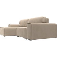 Угловой диван Лига диванов Лига-029 левый 121924L (велюр бежевый)