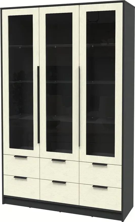 

Шкаф-витрина Интерлиния Концепт КТ-ШВ3 Глосс (антрацит/дуб снежный)