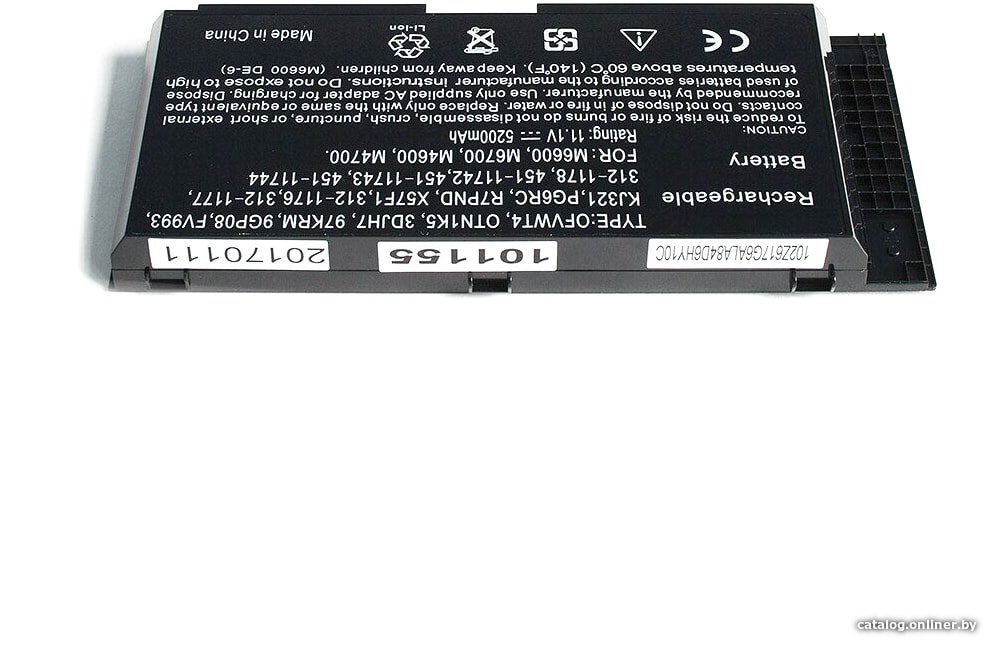 Аккумуляторы для ноутбуков Копия Dell Precision M4600, M4700, M6600, M6700 Series 11.1V 4400mAh