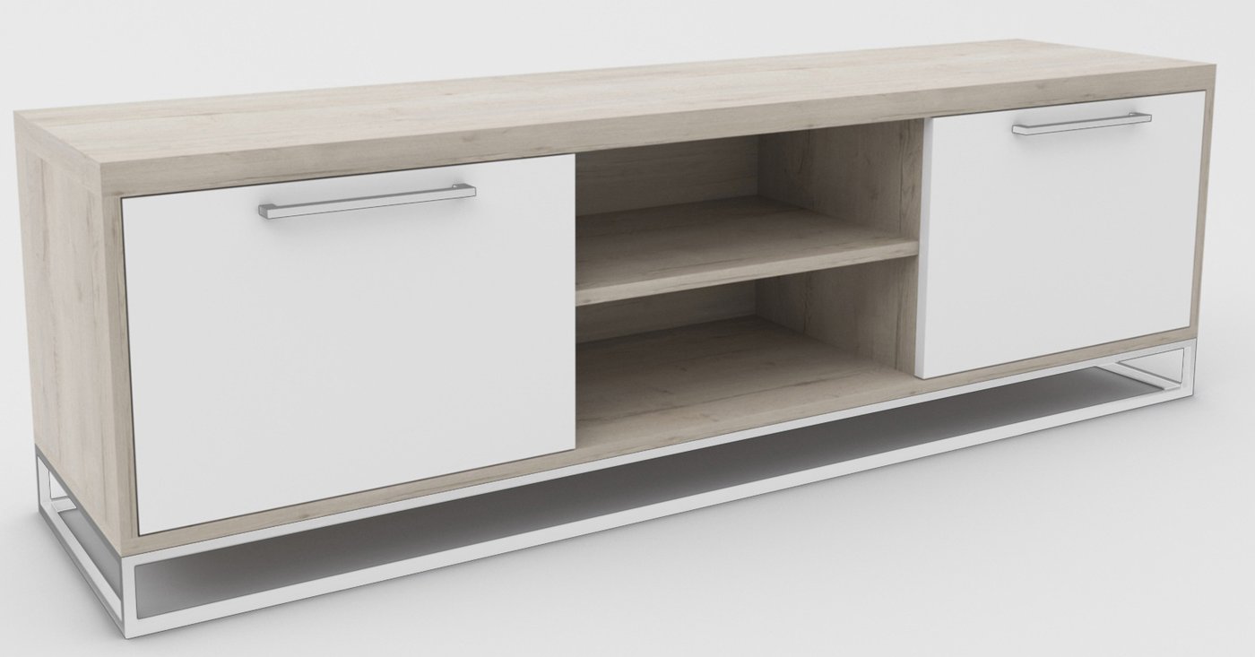 

Тумба Hype Mebel ТВ 150x40 (белый-древесина белая)