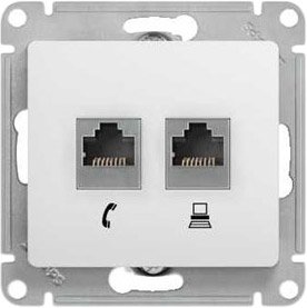 

Розетка компьютерная Schneider Electric Glossa GSL000185 (белый)