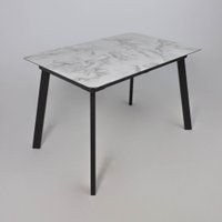 Кухонный стол Lepremo AV 1209 HPL+МДФ раздвижной 1200-1600x800 (виктори натуральный/черный)