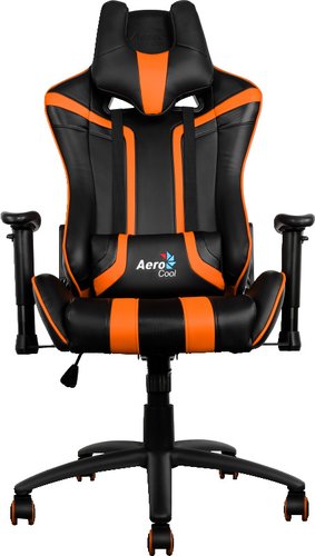 Игровое (геймерское) кресло AeroCool AC120 (черный/оранжевый)