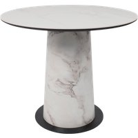 Кухонный стол Lepremo AV 2317 МДФ+керамика 900 (белый матовый Snow White/черный+HPL виктори натуральный)