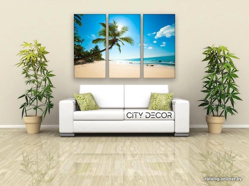 Модульная картина Citydecor Море/Водопады 7.71 75x117 см