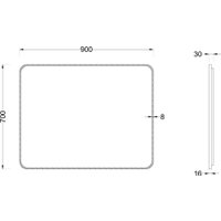  Roxen Зеркало Simon 510205-90AFB 90x70