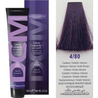 Крем-краска для волос DCM HOP Complex 4/80 каштановый фиолетовый интенсивный