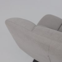 Интерьерное кресло AksHome Grande (серая ткань Linen Fabric-11/черный)