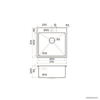 Кухонная мойка Omoikiri Akisame 51 GB (графит)