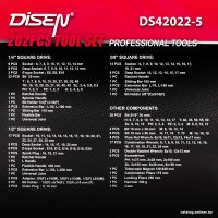Набор домашнего мастера Disen DS42022-5 (202 предмета)