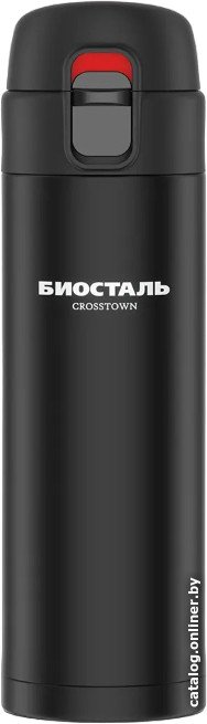 Термокружка БИОСТАЛЬ Crosstown NMU-B 420мл (атласный черный)