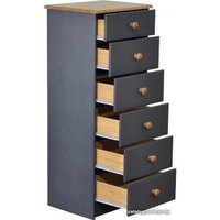 Комод Диприз Ром 6 ящиков Д 20035.3 (серый воск/антик)
