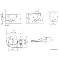 Унитаз подвесной AM.PM Awe C111739SC