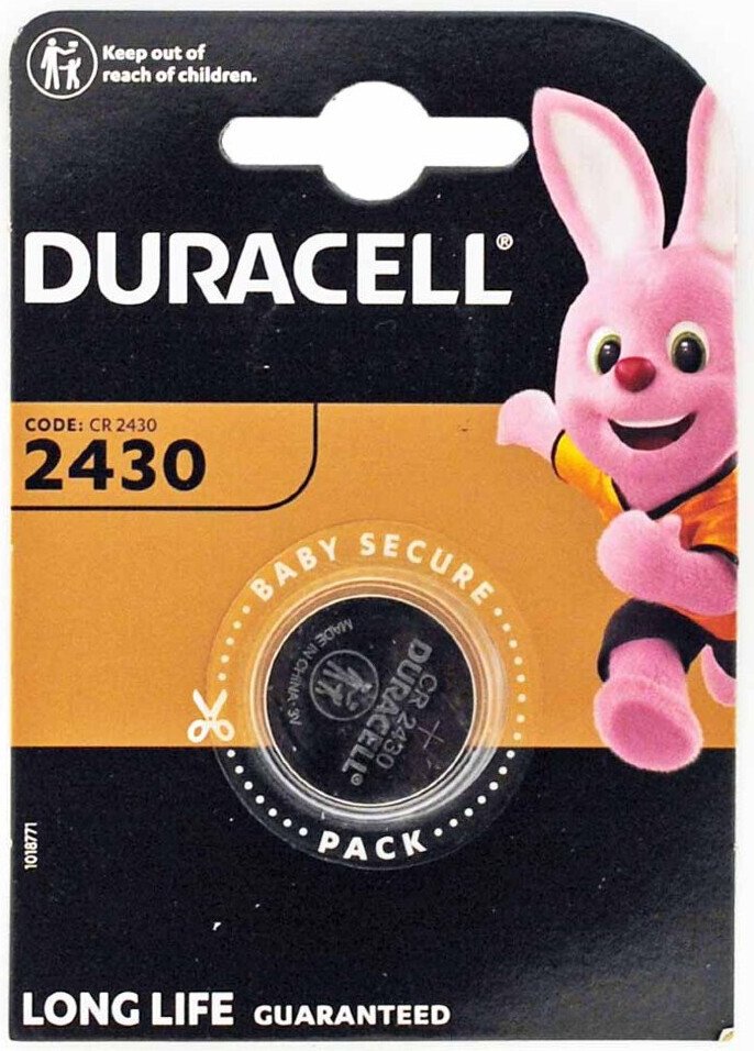Батарейка DURACELL CR2430 Lithium 3V 1 шт.