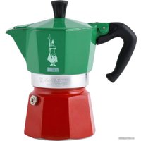 Гейзерная кофеварка Bialetti Moka Express Tricolor (3 порции)