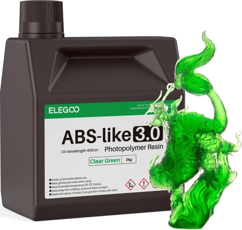 

Фотополимер Elegoo ABSlike V3.0 2кг (зеленый)