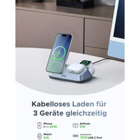 Беспроводное зарядное Ugreen MagFlow 3-in-1 W711 55677 (голубой)