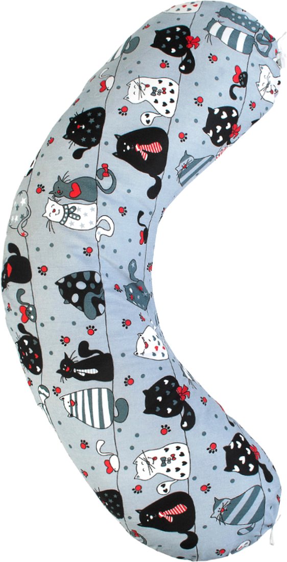 

Подушка для беременных Amarobaby Котики AMARO-4001-Ko (серый)