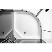 Душевая кабина Saniteco SNT-90 90х90 (черный/прозрачное стекло)