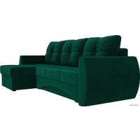 Угловой диван Лига диванов Сатурн 101047 (левый, велюр, зеленый)