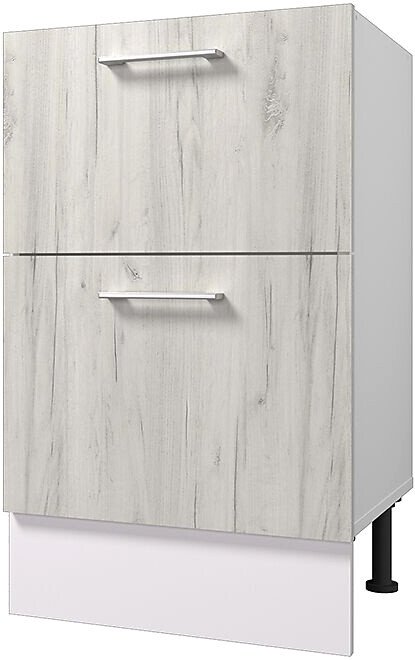 

Шкаф напольный Горизонт Европа 50 2 ящика (белый крафт)