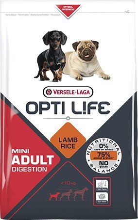 Сухой корм для собак Versele Laga Opti Life Adult Digestion Mini с ягненком и рисом 7.5 кг