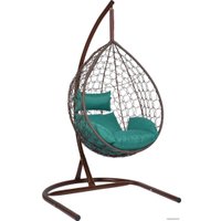 Подвесное кресло LetoLux Liverpool Comfort (коричневый/темно-зеленый)
