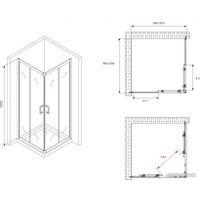 Душевой уголок Abber Schwarzer Diamant AG02090B5