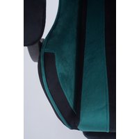 Игровое (геймерское) кресло Calviano 1584 (велюр, черный/зеленый)