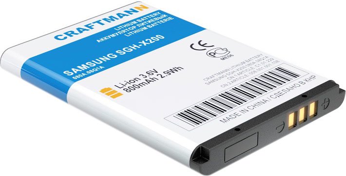 

Аккумулятор для телефона Craftmann C1.01.229 (совместим с Samsung BST3108BC)