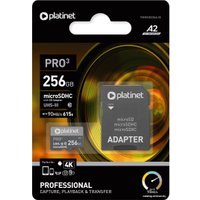 Карта памяти Platinet Pro 3 microSDXC PMMSDX256UIII 256GB + адаптер