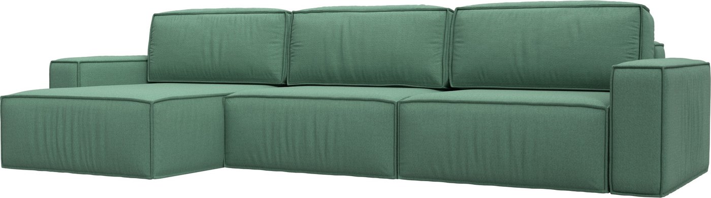 

Угловой диван Лига диванов Прага Классик лонг левый 124829L (рогожка амур зеленый)