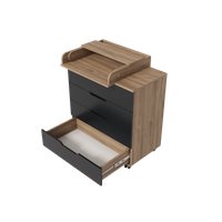 Детский комод Incanto Юг с органайзером 800/4 PK-0077/5/kЛ (дуб/графит)