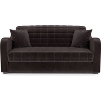 Диван Мебель-АРС Аккордеон Барон №4 ППУ 180x200 (бархат шоколадный Star Velvet 60 Coffee)