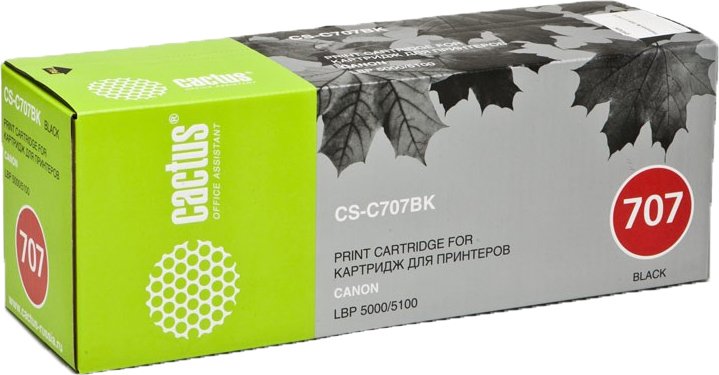 

Картридж CACTUS CS-C707BK (аналог Canon Cartridge 707 Black)