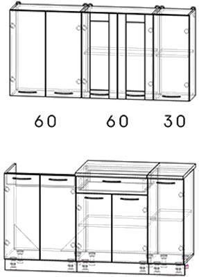 

Готовая кухня Интерлиния Мила 15 (дуб золотой)