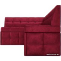 Угловой диван Мебель-АРС Атлантис левый 212x84x135 (бархат красный Star Velvet 3 Dark Red)