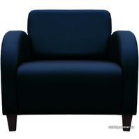 Интерьерное кресло Brioli Карл (экокожа, L18 синий/темные ножки)