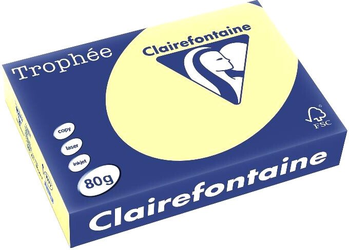 

Офисная бумага Clairefontaine Trophee A4 80 г/кв.м 100 л 4117C (ярко-желтый)