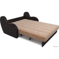 Диван Мебель-АРС Аккордеон Барон (микровелюр/экокожа, кордрой бежевый/коричневый)