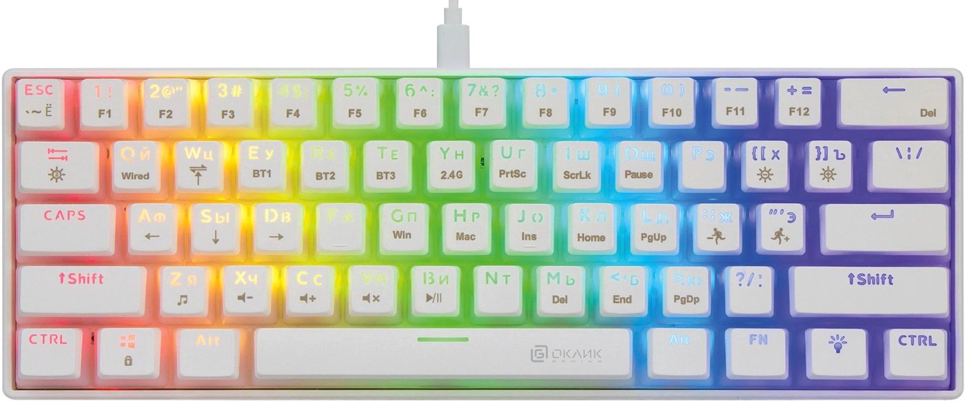 

Клавиатура Оклик K763W (белый)