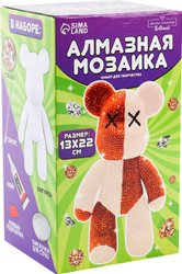 Алмазная мозаика на фигурке. Медведь 10225407 (бежевый/коричневый)