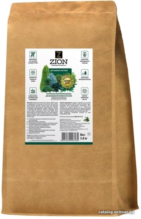 Удобрение Zion для хвойных (крафтовый мешок, 3.8 кг)