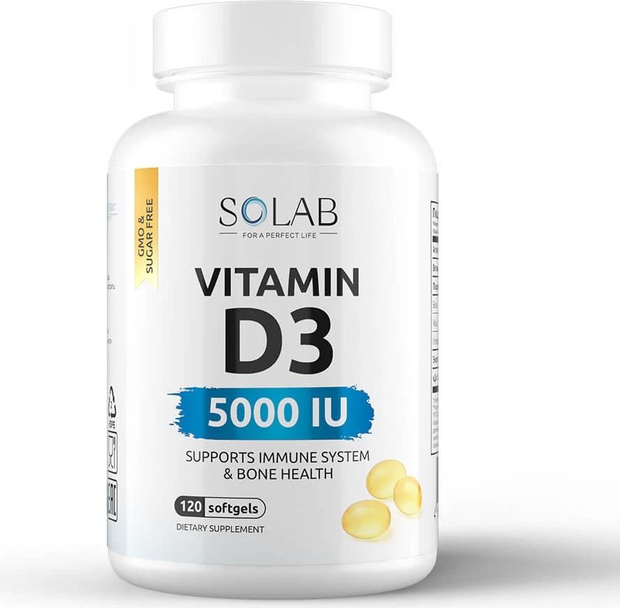 

Витамины, минералы Solab Vitamin Д3 5000 ME (120 капсул)